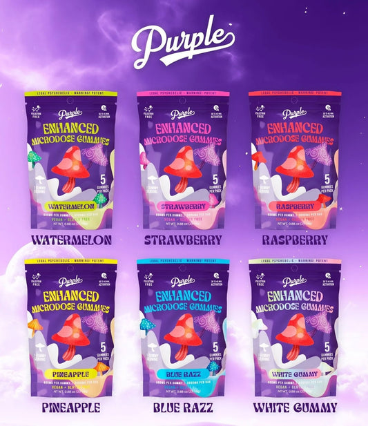 Purple Mushroom Enhanced Microdose Gummies