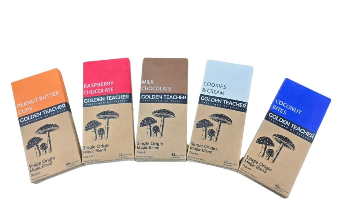 Golden Teacher Chocolate Bar Magic Blend of Organic Mushrooms