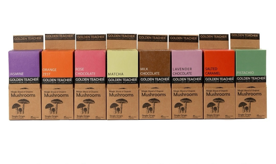 Golden Teacher Chocolate Bar Magic Blend of Organic Mushrooms